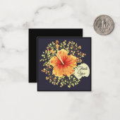 ハイビスカスフラワーズサンキューカード ノートカード (正面/裏面インサイチュ)