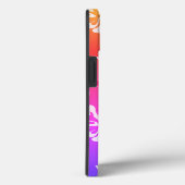 ハイビスカスフラワーズサンセットあなたの名前iPhoneケース Case-Mate iPhoneケース (裏面 / 右)