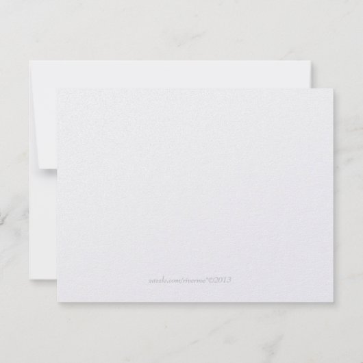 ハイビスカスフラワーズポスト結婚ズブレックファーストまたはブランチ 招待状 (裏面)