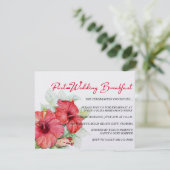 ハイビスカスフラワーズポスト結婚ズブレックファーストまたはブランチ 招待状 (スタンド正面)