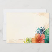 ハイビスカスフラワーズ招待状 招待状 (裏面)