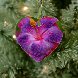 ハイビスカスフラワーセラミックオーナメント セラミックオーナメント