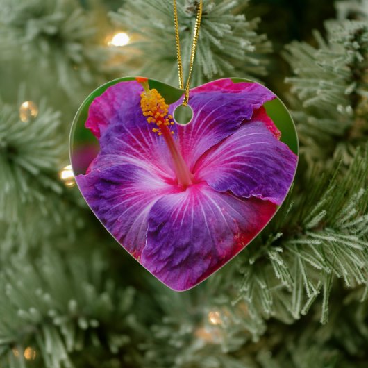 ハイビスカスフラワーセラミックオーナメント セラミックオーナメント (ツリー)