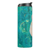 ハイビスカスフラワーターコイズ海水ハワイアン タンブラー (回転左)