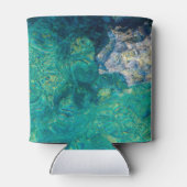 ハイビスカスフラワーターコイズ海水ハワイアン 缶クーラー (裏面)