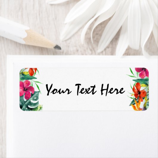 ハイビスカスフラワートロピカルパラダイスハワイアンフローラ ラベル (インサイチュ)