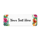 ハイビスカスフラワートロピカルパラダイスハワイアンフローラ ラベル (正面)