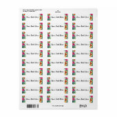 ハイビスカスフラワートロピカルパラダイスハワイアンフローラ ラベル (フルシート)