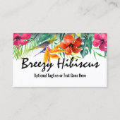 ハイビスカスフラワートロピカルパラダイスハワイアンフローラ 名刺 (正面)
