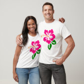 ハイビスカスフラワートロピック開花花植物学 Tシャツ (ユニセックス)