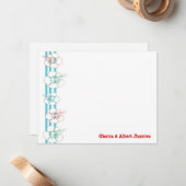 ハイビスカスフラワーノートカード|サンキューカード ノートカード (正面/裏面インサイチュ)