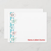 ハイビスカスフラワーノートカード|サンキューカード ノートカード (正面/裏面)