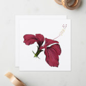 ハイビスカスフラワーノートカード ノートカード (正面/裏面インサイチュ)