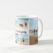 ハイビスカスフラワーハワイ4フォトファミリートリップ/年 コーヒーマグカップ (正面右)