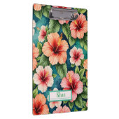 ハイビスカスフラワーパターンデジタルアートパーソナライズされた/ クリップボード (右)