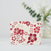 ハイビスカスフラワーパターンポストカード ポストカード (スタンド正面)