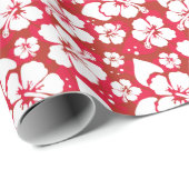 ハイビスカスフラワーパターン ラッピングペーパー (ロールコーナー)