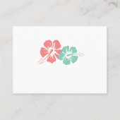 ハイビスカスフラワーボーディングパスエスコート/シーティングカード プレイスカード (裏面)