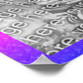 ハイビスカスフラワーレインボー自分の写真を作成 ポスター (角)