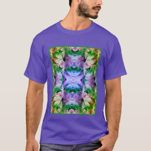 ハイビスカスフラワー乗算抽象芸術 Tシャツ