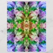 ハイビスカスフラワー抽象芸術スクラップブック紙 (裏面)