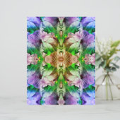 ハイビスカスフラワー抽象芸術スクラップブック紙 (スタンド正面)