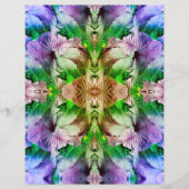 ハイビスカスフラワー抽象芸術スクラップブック紙 (正面)