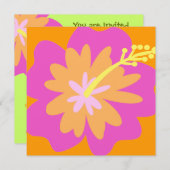 ハイビスカスフラワー招待状 招待状 (正面/裏面)