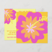 ハイビスカスフラワー招待状 招待状 (正面/裏面)