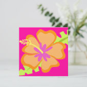 ハイビスカスフラワー招待状 招待状 (スタンド正面)