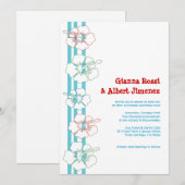 ハイビスカスフラワー招待状|結婚’s|誕生日 招待状 (正面/裏面)