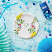 ハイビスカスフラワー紙プレート ペーパープレート (パーティー)