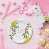 ハイビスカスフラワー紙プレート ペーパープレート (パーティー)