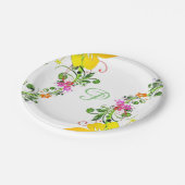 ハイビスカスフラワー紙プレート ペーパープレート (アングル)