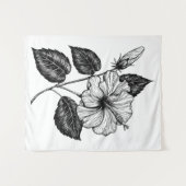 ハイビスカスフラワーII タペストリー (正面(横))