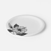 ハイビスカスフラワーII ペーパープレート (アングル)