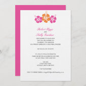 ハイビスカスフラ結婚ワーズ 招待状 (正面/裏面)