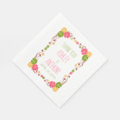 ハイビスカスフローラパーソナライズされたフレ結婚ーム スタンダードランチョンナプキン (角)