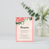 ハイビスカスフローラピンク披露宴エンクロージャカード エンクロージャーカード (スタンド正面)