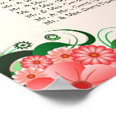 ハイビスカスフローラピンク8テー結婚ブルのシーティングチャート ポスター (角)