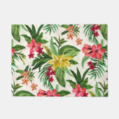 ハイビスカスフローラルパターン ドアマット (正面)