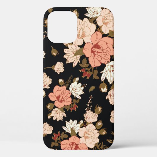 ハイビスカスフローラ:シームレスパターンデザイン Case-Mate iPhoneケース (裏面)