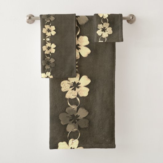 ハイビスカスブラウンフローラ バスタオルセット (インサイチュ)