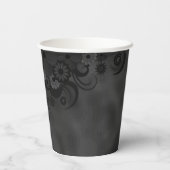 ハイビスカスブラックフローラ保存日付冷蔵庫用マグネット 紙コップ (裏面)