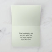 ハイビスカスブーケ悔やみや弔慰 カード (内部)