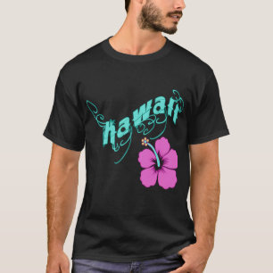 ハイビスカスプロダクトが付いているハワイ Tシャツ