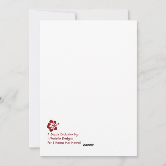 ハイビスカスホヌメレカリキマカグリーティングカード シーズンカード (裏面)