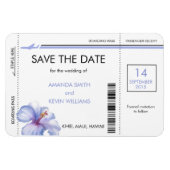 ハイビスカスボーディングパスセーブザデートマグネット マグネット (横)