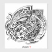 ハイビスカスポリネシアの部族ブロック シール (シート)