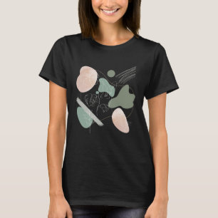 ハイビスカスミニマルフラワーウィメンズ抽象芸術ボウ Tシャツ